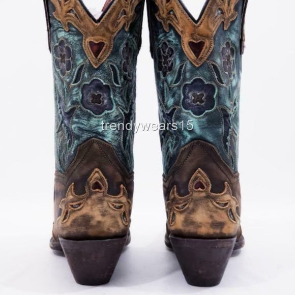DAN POST DP3544 VINTAGE BLUEBIRD WESTERN BOOTS - Picture 8 of 12